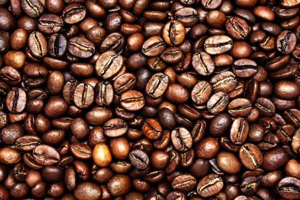 以烘培咖啡豆为背景。图片下载