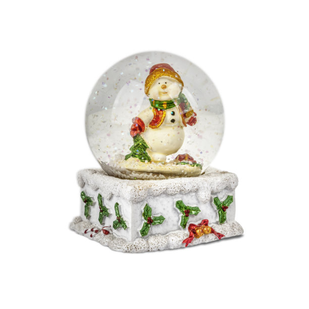 里面有雪花的球形玻璃器图片下载