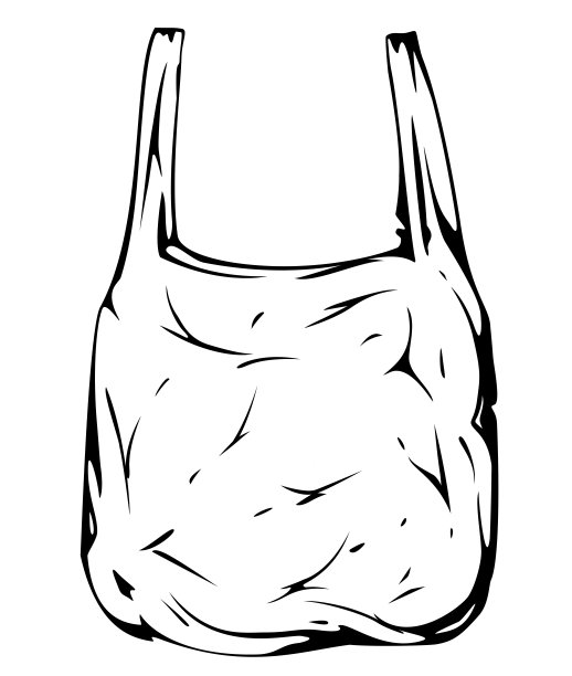 一次性袋黑色和白色图片下载