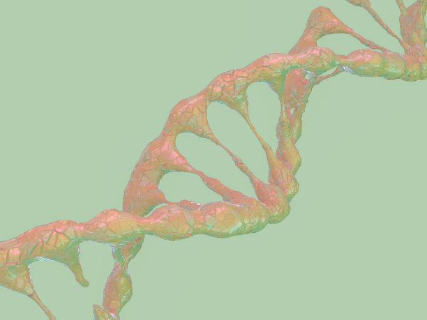 DNA链。抽象的科学背景。三维渲染图片下载
