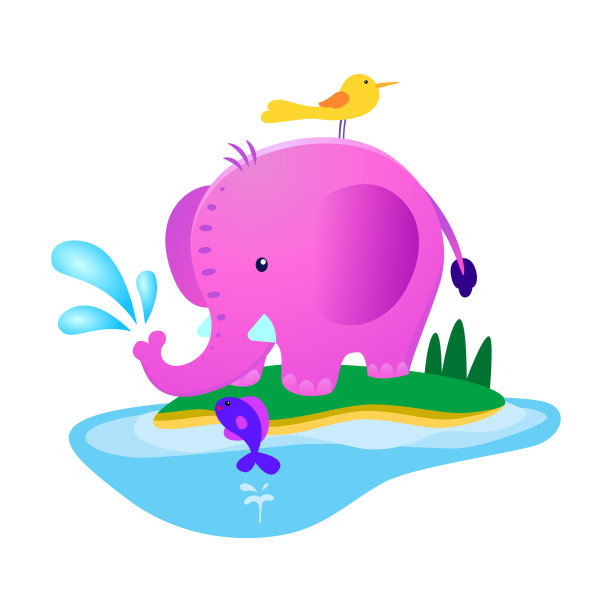 象和朋友图片下载