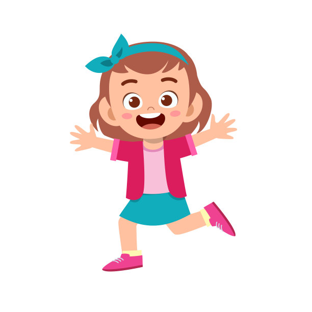 可爱的少年女孩展示面部表情图片下载