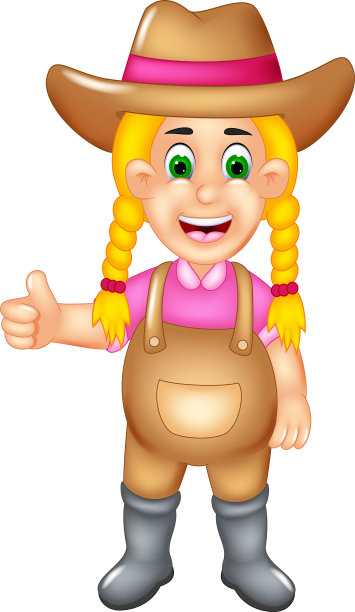 滑稽农家女孩卡通图片下载