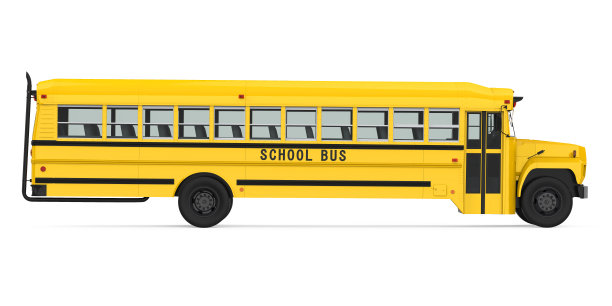 校车孤立图片下载