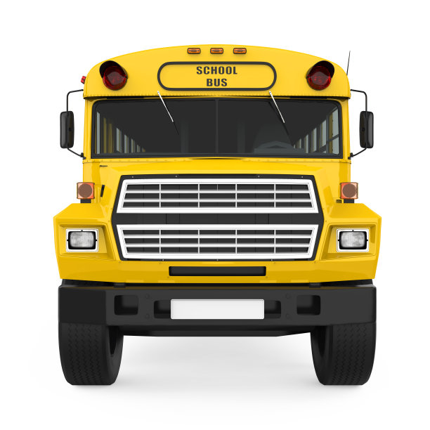 校车孤立图片下载