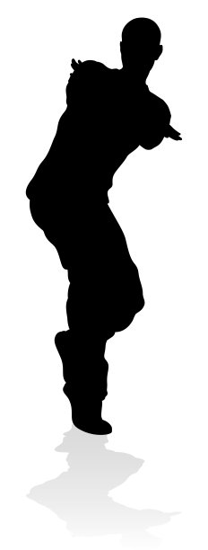街舞舞者剪影图片下载