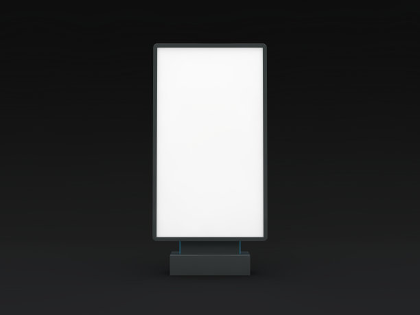 空白广告牌横幅显示。模板模型。3 d图片下载
