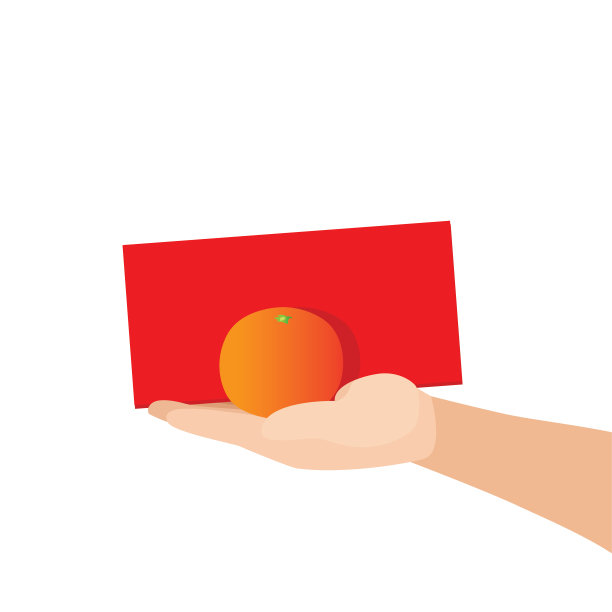 红色和橙色的信封在白色的背景。中国新年或农历新年的概念。说明向量图片下载