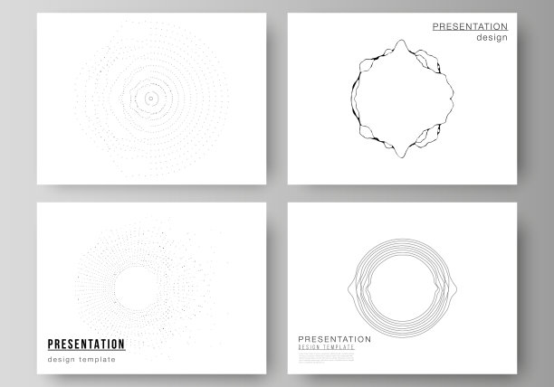 演示幻灯片的极简抽象矢量插图布局设计了业务模板。时尚的现代科技背景与动态粒子。网络空间网格。图片下载