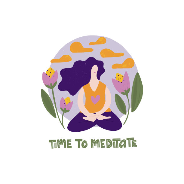 沉思女人平面矢量插图。是时候思考文字了。图片下载