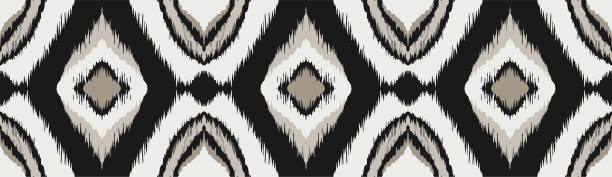 伊卡特几何民俗装饰与钻石。部落民族矢量纹理。无缝条纹图案在阿兹特克风格。民间刺绣。印度，斯堪的纳维亚，吉普赛，墨西哥，非洲地毯。图片下载