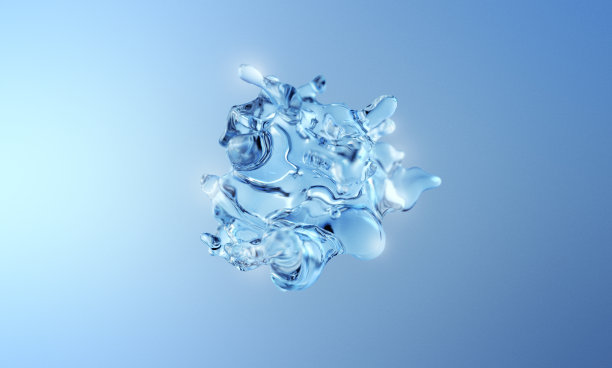 水滴孤立在浅蓝色背景下图片下载