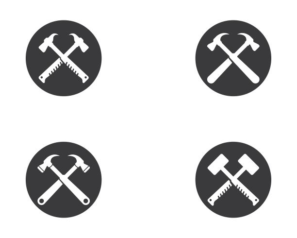 锤子符号矢量图标图片下载