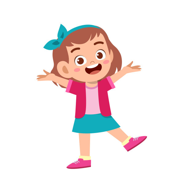 可爱的少年女孩展示面部表情图片下载