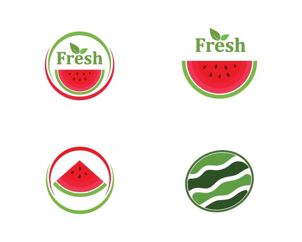 西瓜标志图标矢量插图图片下载