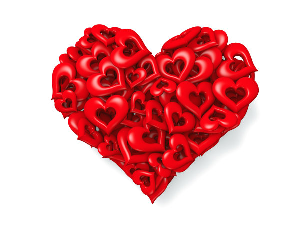 红心在白的上面图片下载