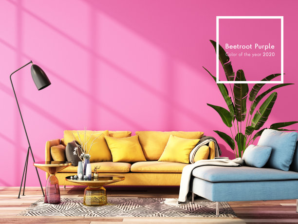 室内设计色彩趋势2020,3d渲染，3d插图图片下载