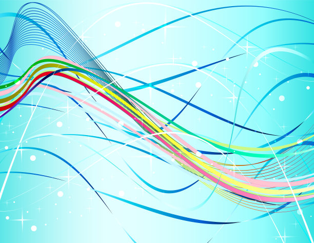 彩色波背景图片下载