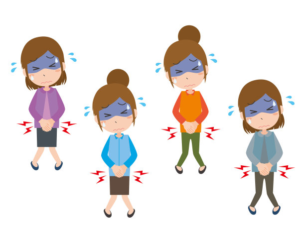 全身姿势设置为妇女遭受胃痛图片下载