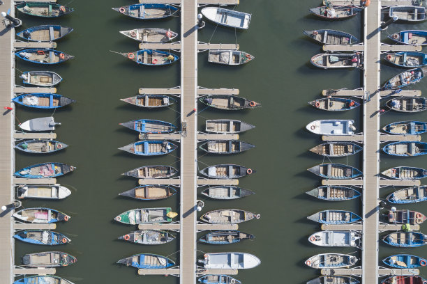 传统木船鸟瞰图图片下载