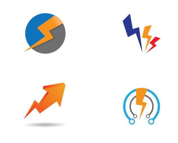 雷电矢量图标图片下载