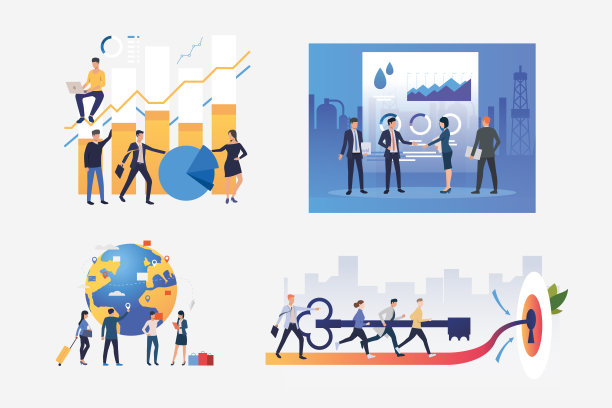 一套项目管理插图图片下载