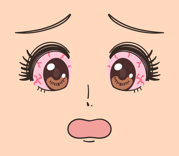 一个陷入困境的女人的脸，眼里满是鲜血图片下载