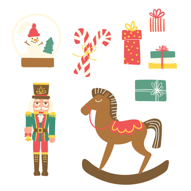 圣诞玩具元素素材图片