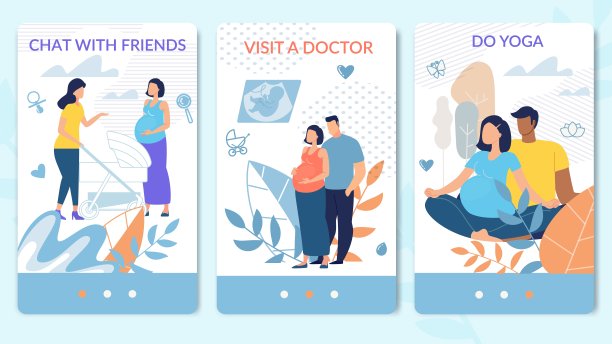 健康怀孕建议矢量网页图片下载