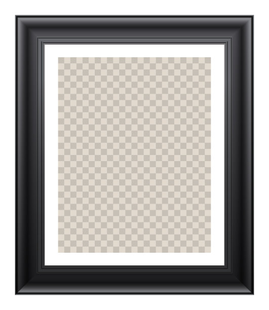 黑色框架在现实主义风格的矩形形状。矢量图形图片下载