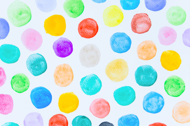 水彩点孤立的白色背景图片下载