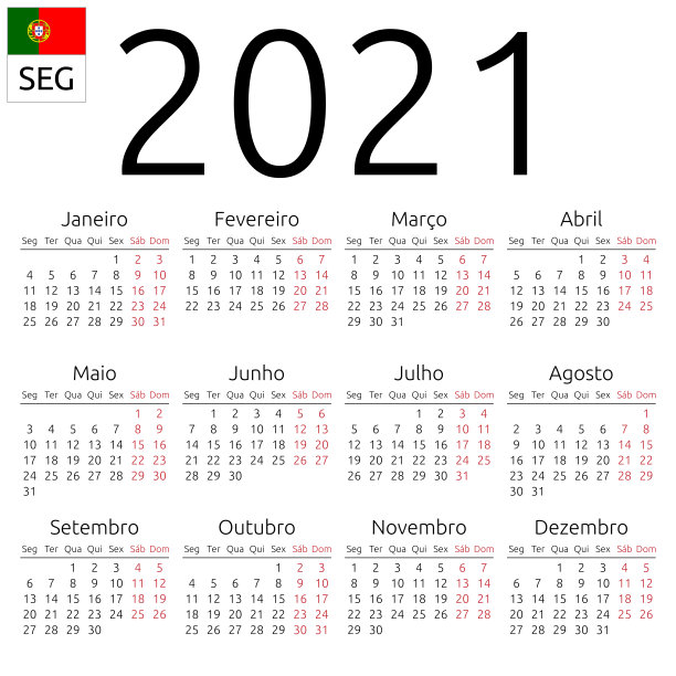 2021年，葡萄牙语，周一图片下载