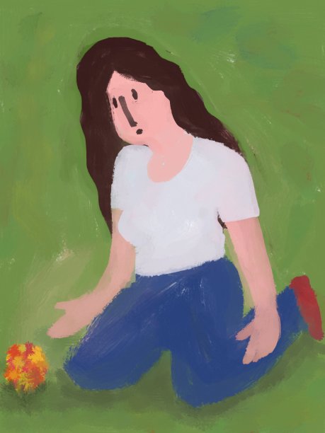 女人和花图片下载