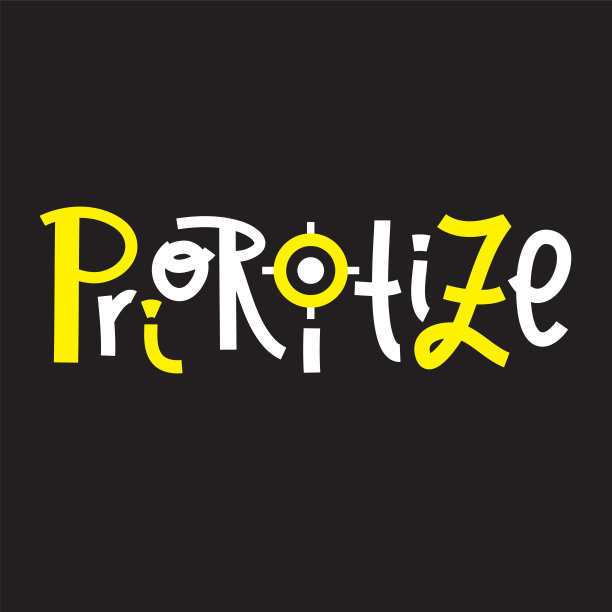 优先级-激励激励引用。手绘字体。打印励志海报，t恤，袋子，杯子，卡片，传单，贴纸，徽章。自我发展，个人成长，社交媒体图片下载