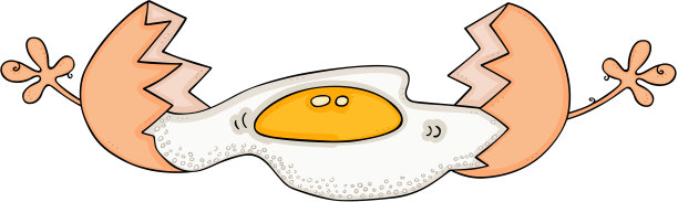 有趣的有手臂和手的煎蛋图片下载