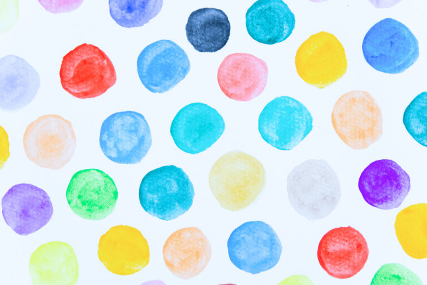 水彩点孤立的白色背景图片下载