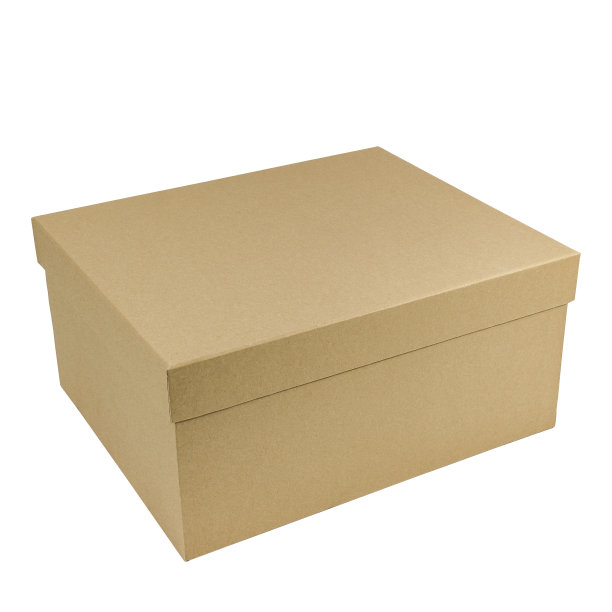 牛皮纸礼盒白色背景图片下载