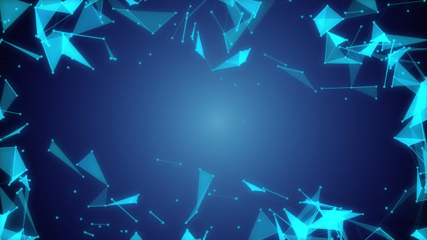 摘要以未来创新技术的丛状模式的空拷贝空间为背景运动变换，以线网络为分散通信连接的数字商业概念图片下载