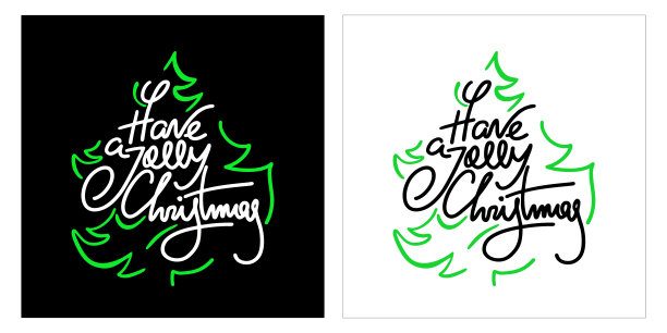 祝你圣诞快乐。白底上的手写字母图片下载