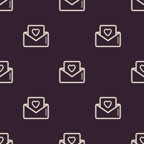 婚礼背景无缝图案在现代平面风格图片下载