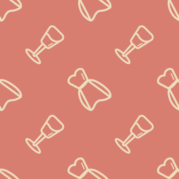 婚礼背景无缝图案在现代平面风格图片下载