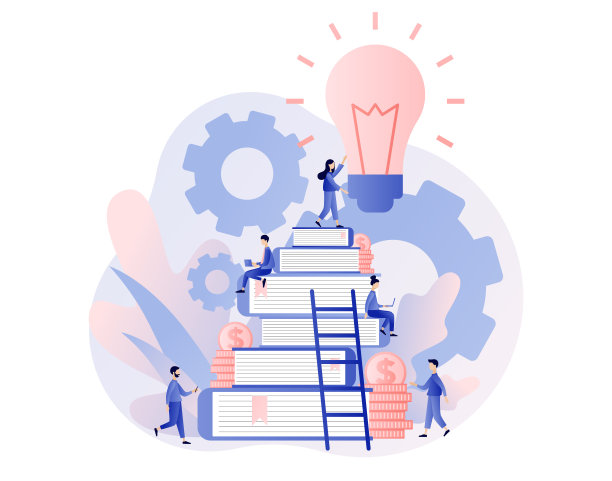 有创意的商业理念，内容开发，头脑风暴的概念。现代平面卡通风格。矢量图图片下载