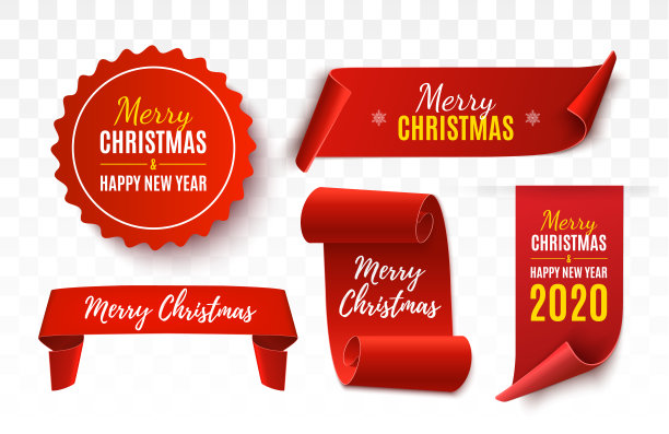 圣诞节标记集。矢量图图片下载