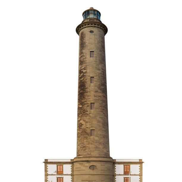 灯塔孤立在白色上图片下载