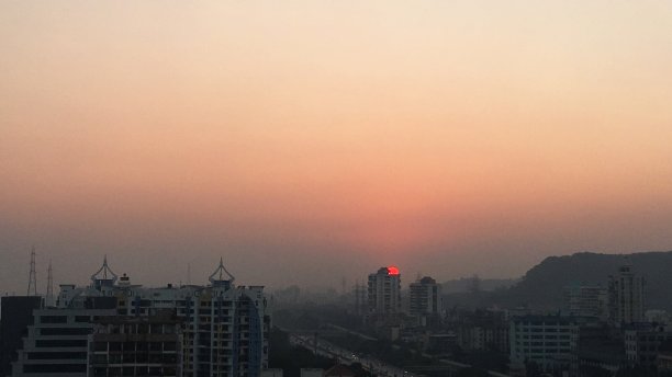 城市里的日落图片下载