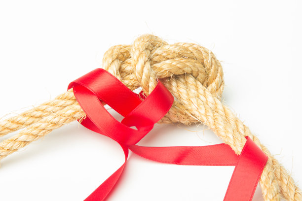 绳子和红丝带图片下载