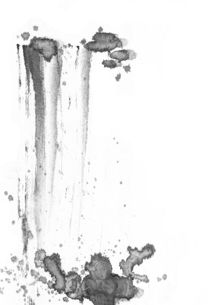 中国风格。山上的瀑布。背景与山脉。黑白图像。图片下载