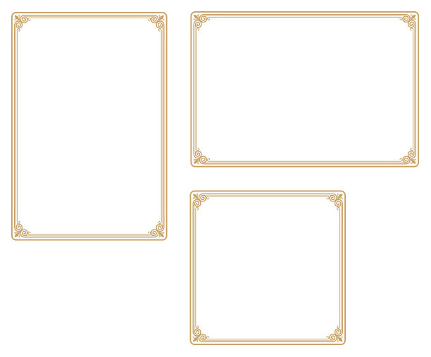 适合A4尺寸的纸张。装饰框。素材图片