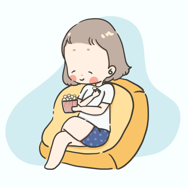 可爱的可爱女孩，在白色的背景上有各种动作和感觉图片下载