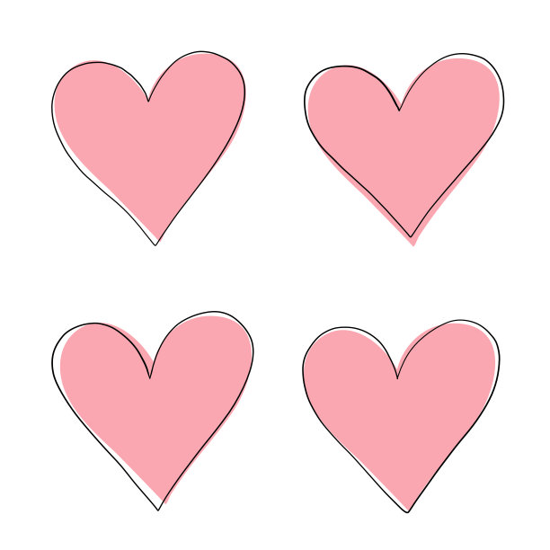 爱心矢量图素材ID：344844510